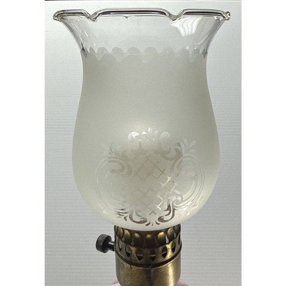 Vtg Fenton Cranberry Coin Dot Opalescent Marble Base Lamp Electric Marble Base - Picture 7 of 16